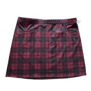 *SOLD*Maurices Red Plaid A-Line Skirt-Size 2X
